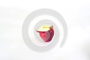 Sliced apple red